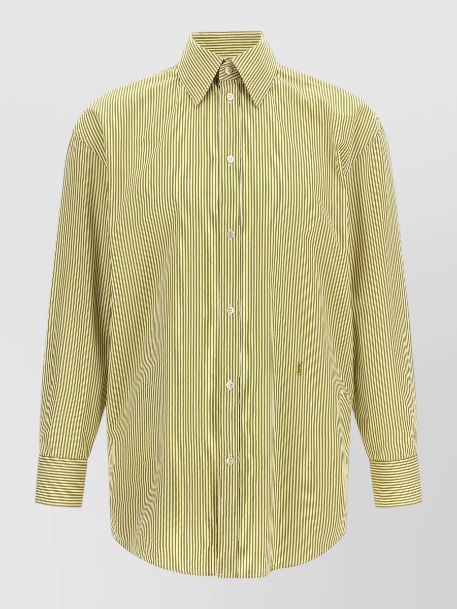 Saint Laurent striped cotton poplin shirt