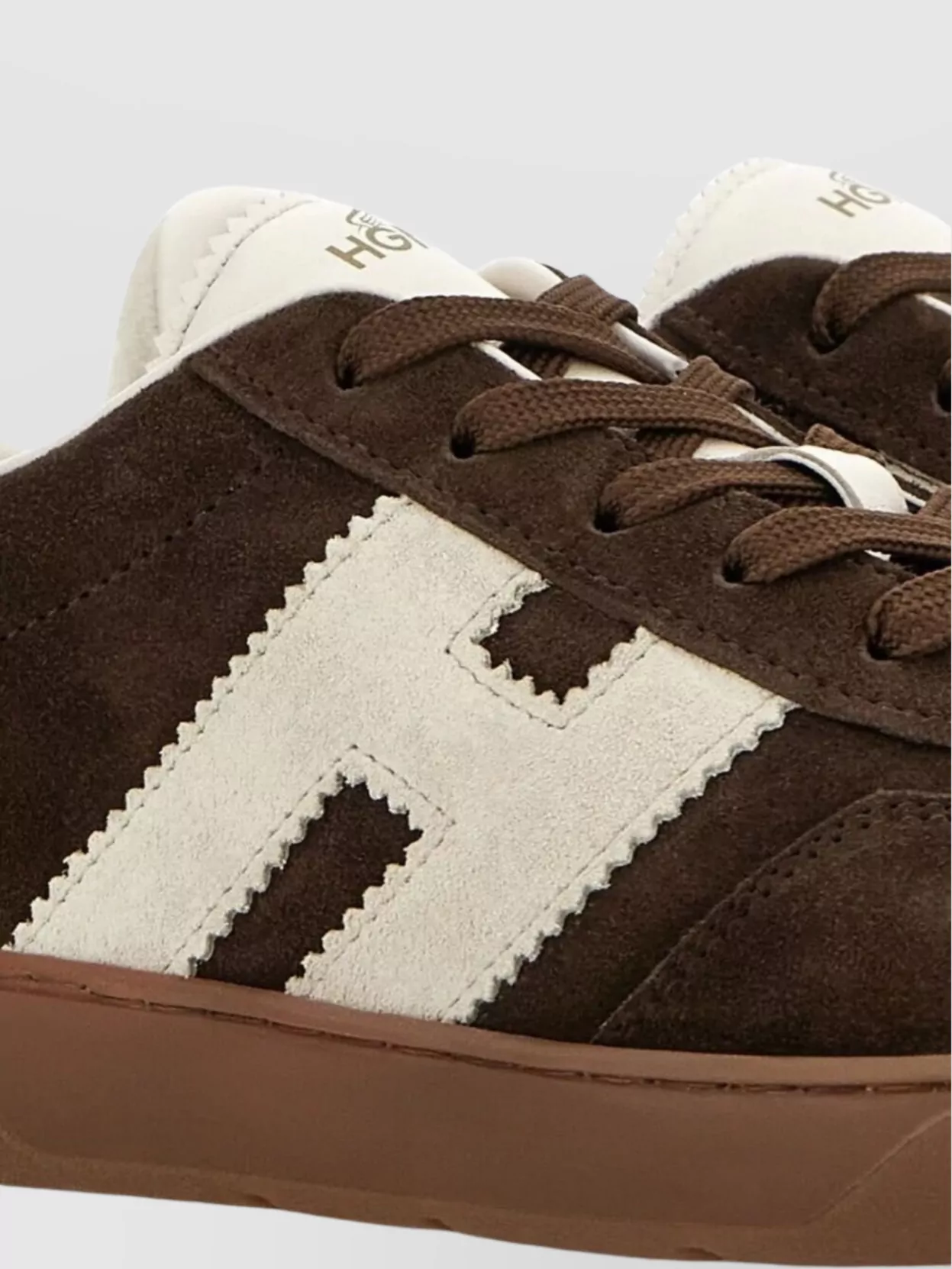 Hogan Cool Round Toe Sneakers With Suede Panels