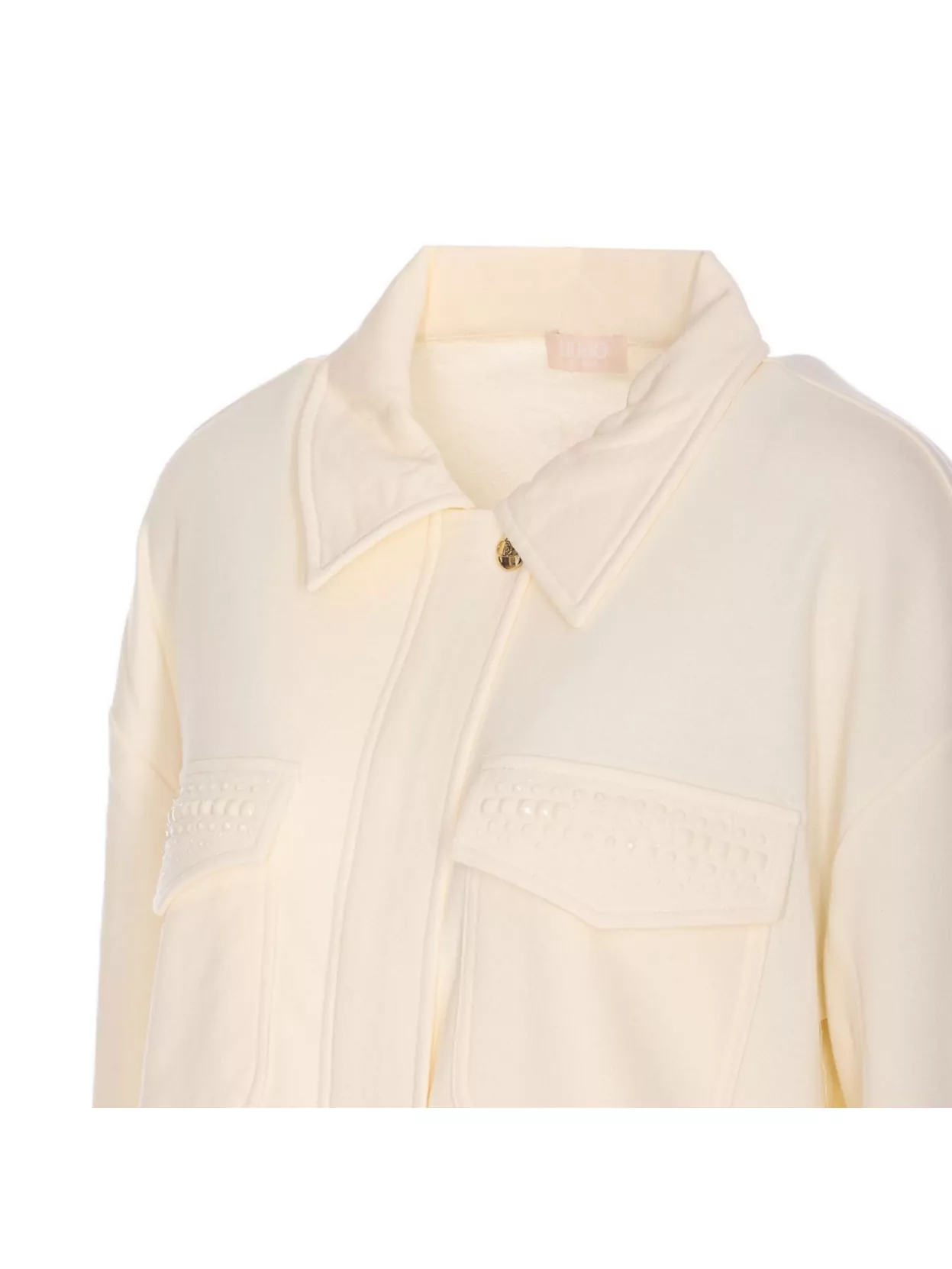 Liu •jo Collared Stud Embellished Front Pockets Jacket