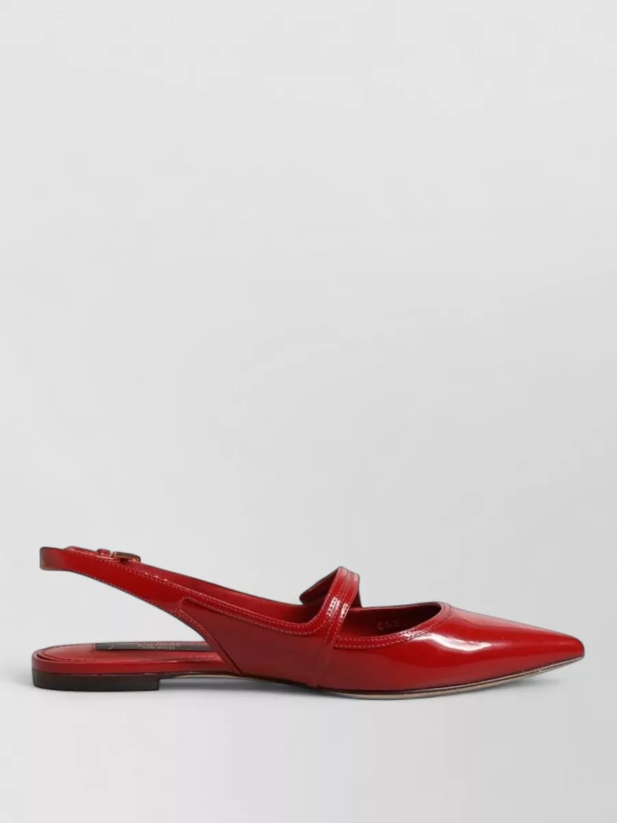 Dolce&Gabbana Leather Slingback Ballerina Flats