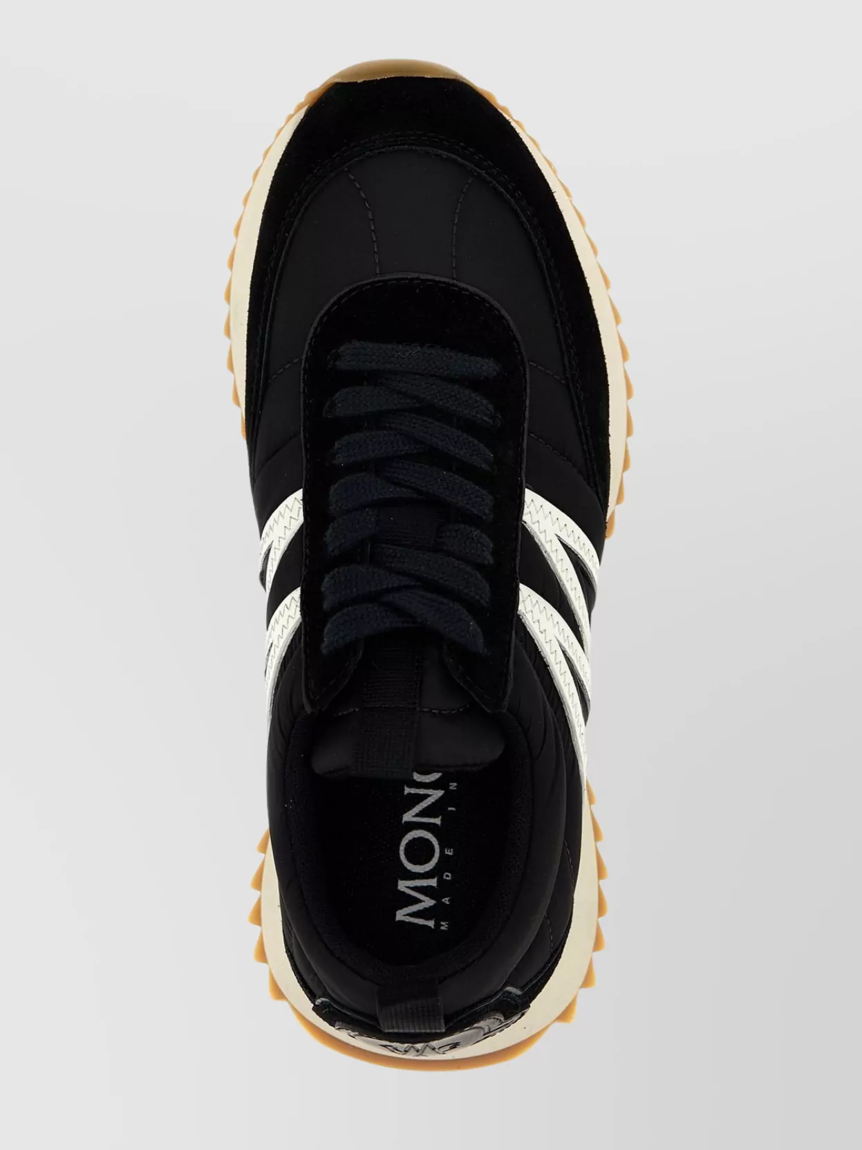 MONCLER STRIPED LOW-TOP SNEAKERS FEATURING ROUND TOE 