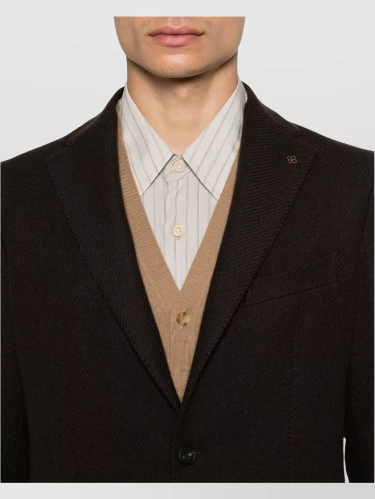 Tagliatore Tailored Jacket With Front Pockets In Brown