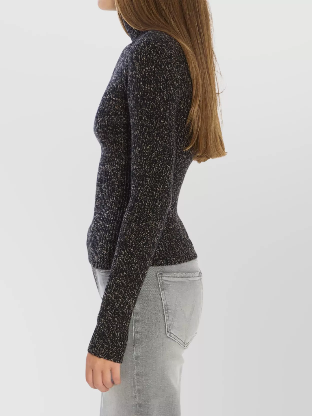 Max Mara Wool And Cashmere-blend Turtleneck Sweater In Black