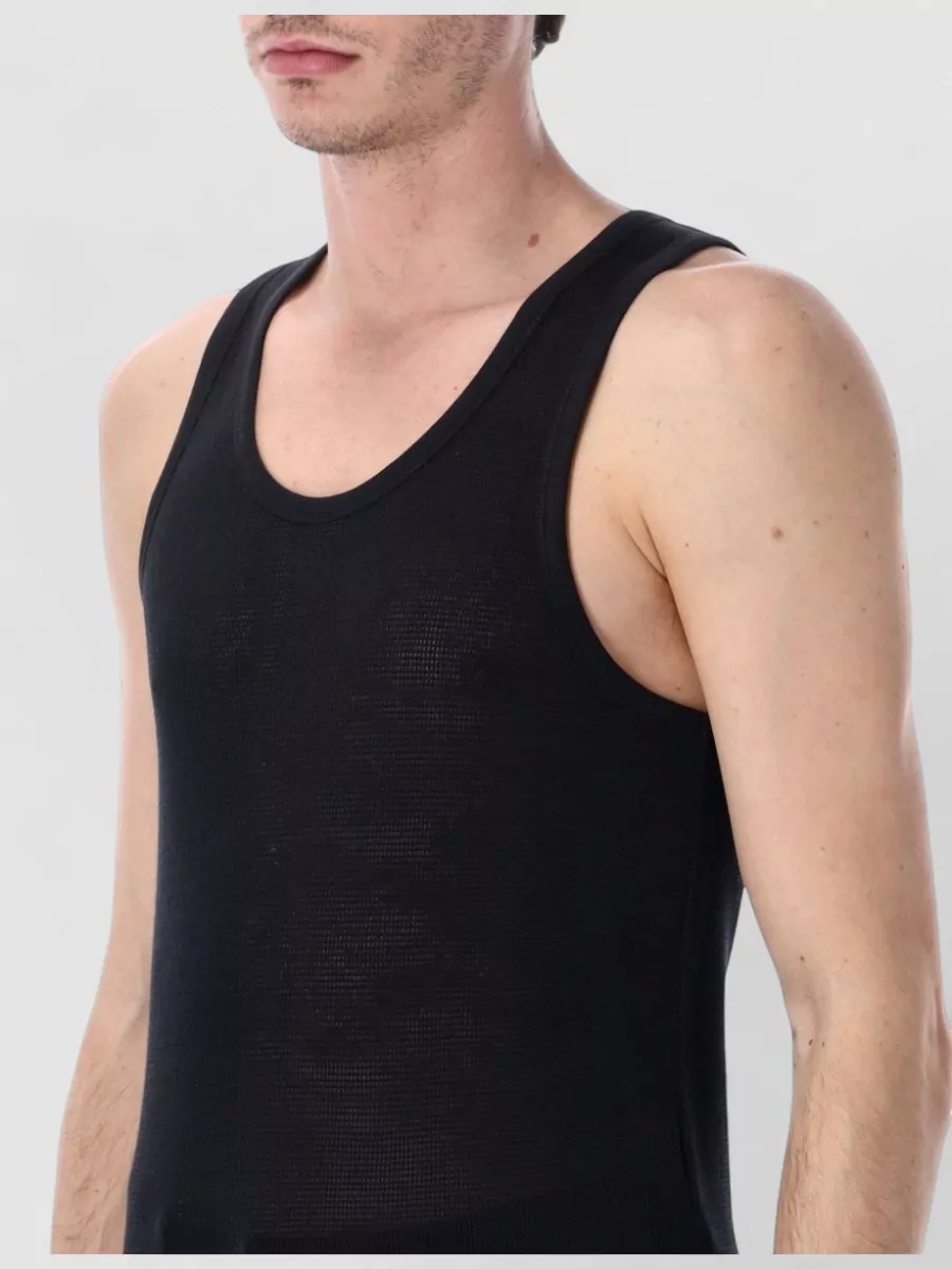 Tom Ford Ribbed Scoop Neck Sleeveless Tank Top