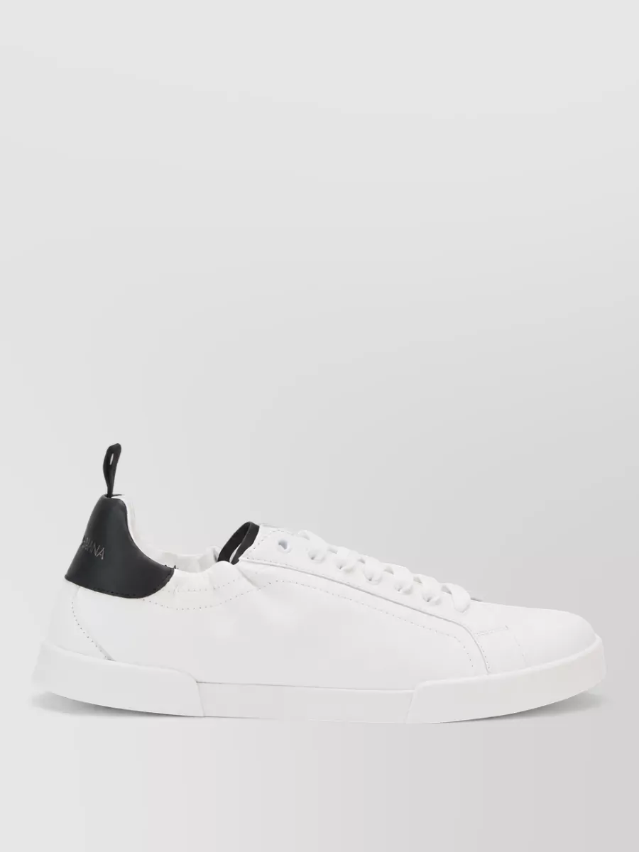 Dolce&Gabbana Leather Lace-Up Sneakers