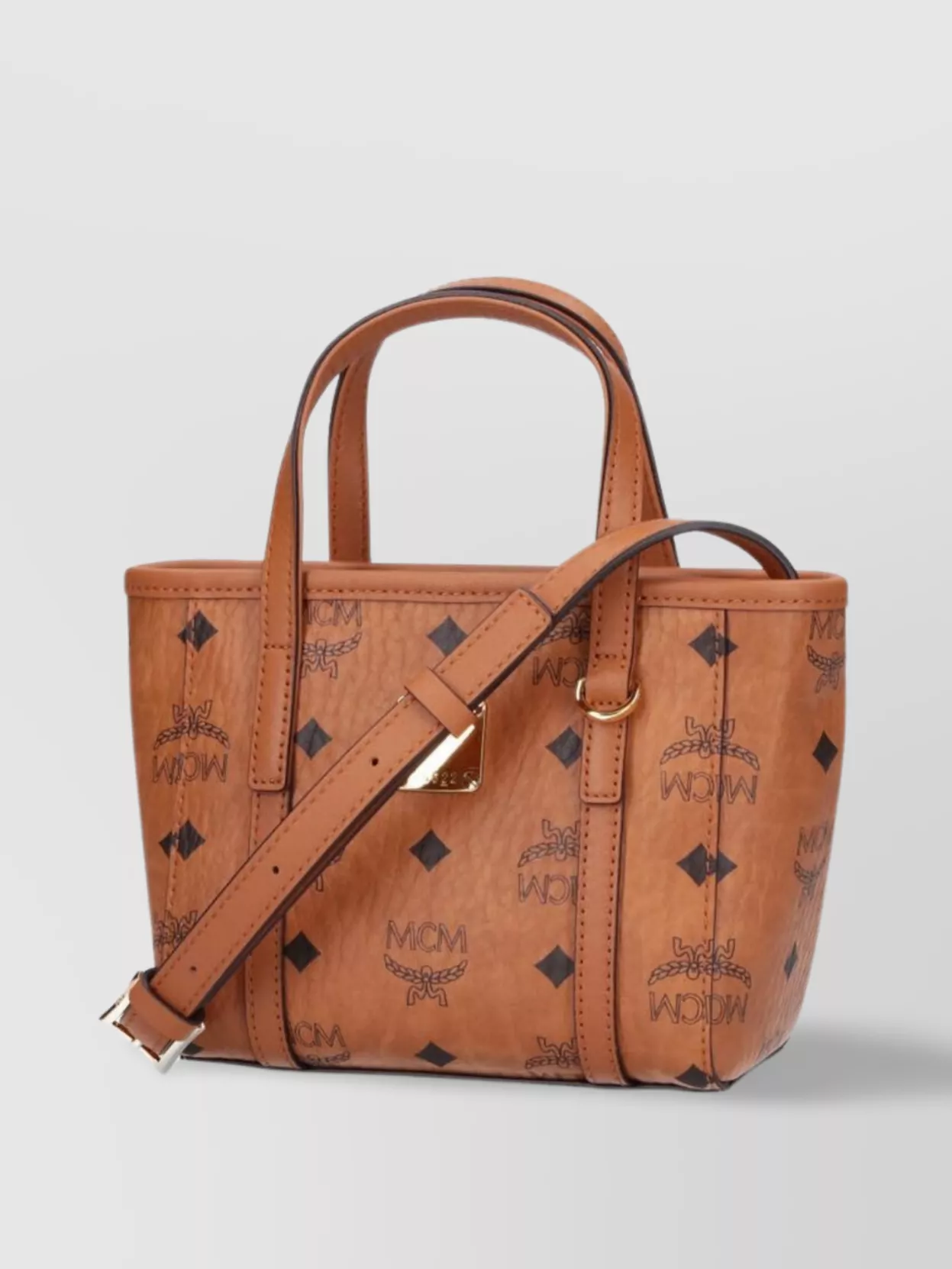 Mcm Tote Bag With Detachable Strap And Top Handles