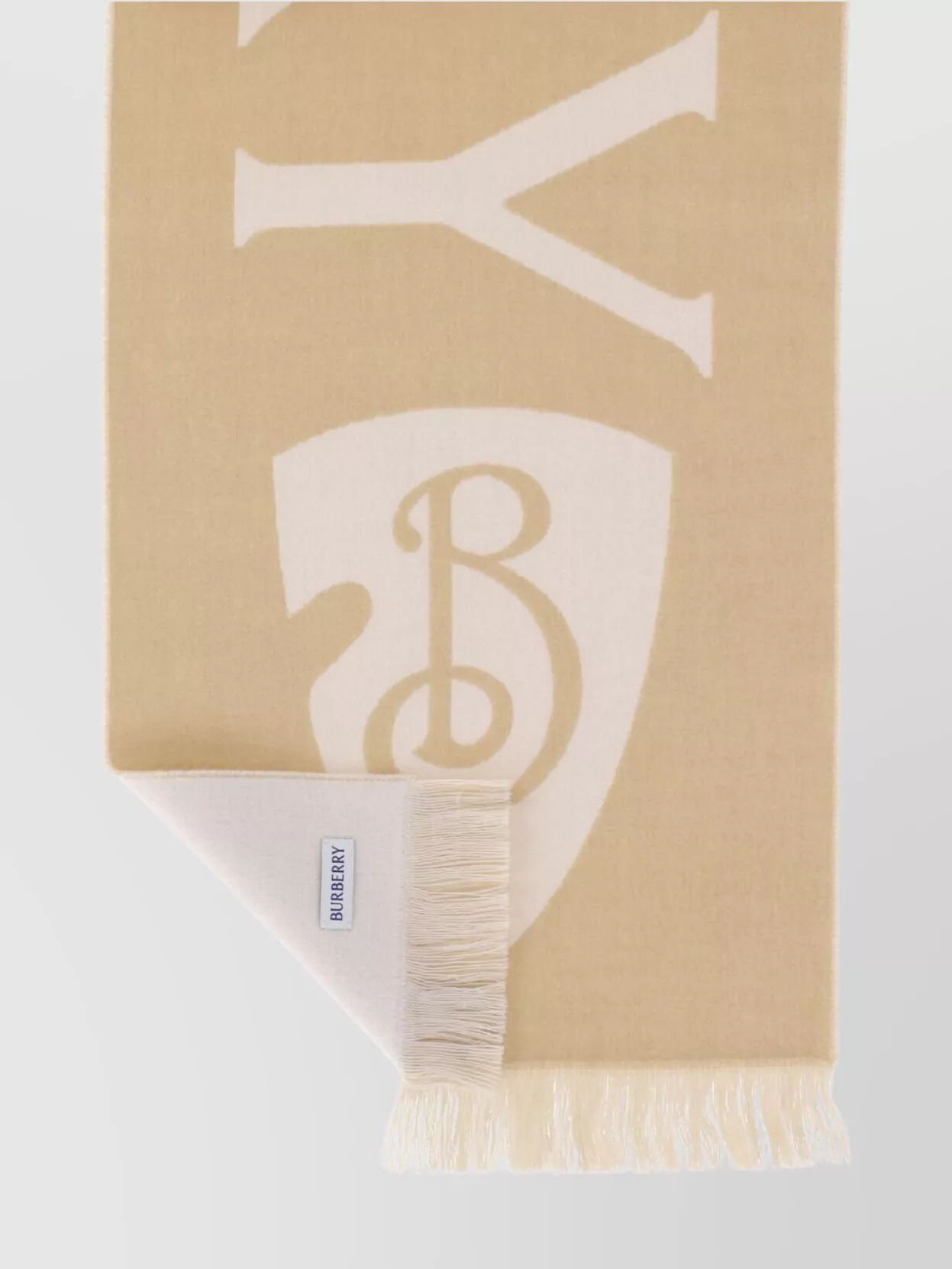 Burberry Fringe Reversible Scarf With Versatile Styling