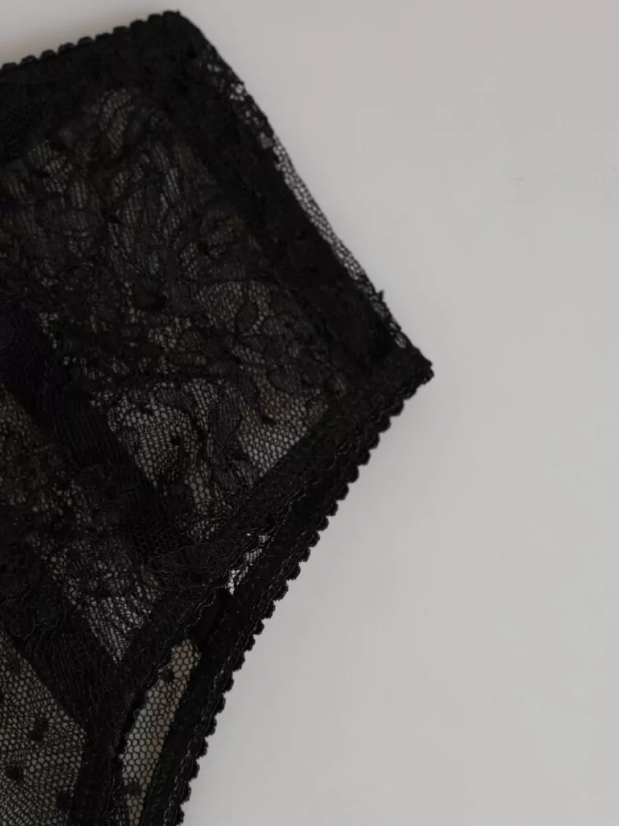 Dolce&Gabbana Lace Polka Dot Mesh High-Rise Briefs