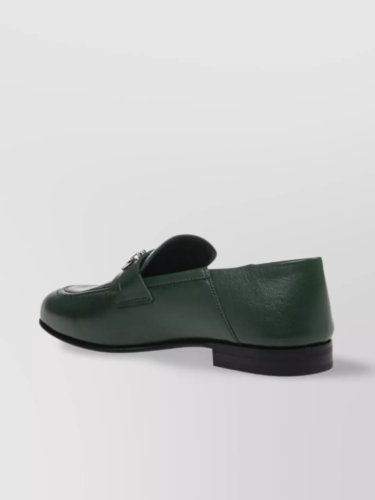 Ferragamo Metallic Hardware Loafer Round Toe