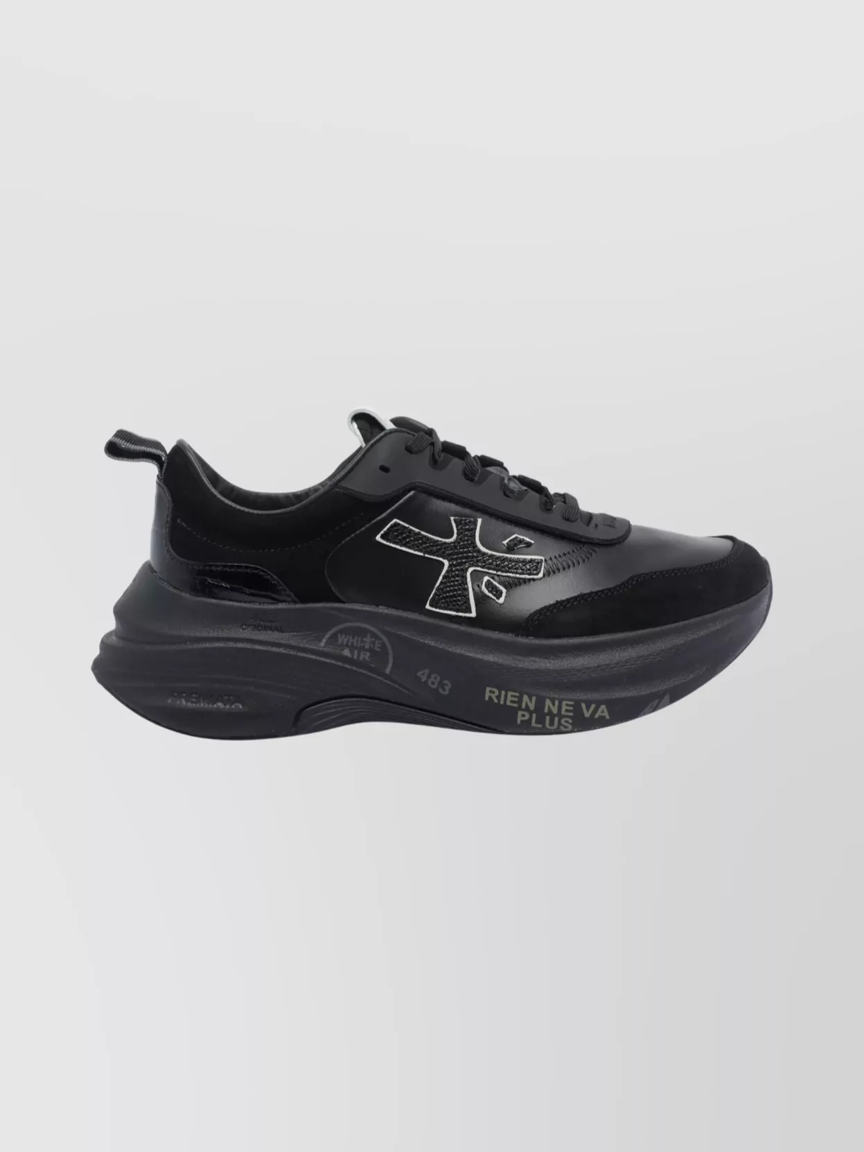 Premiata Casual Low Top Sneakers With Contrast Sole