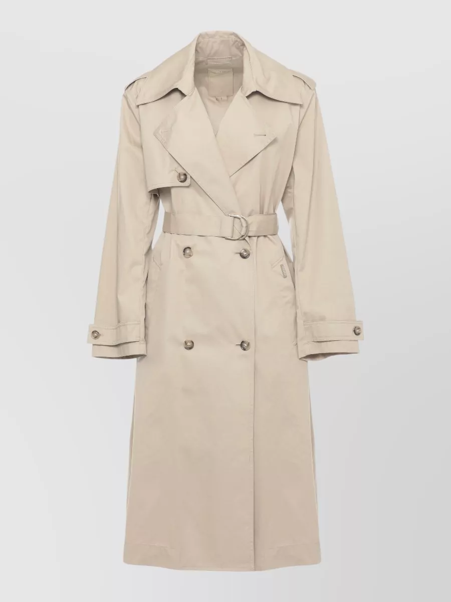 Woolrich cotton double-breasted belted trench coat