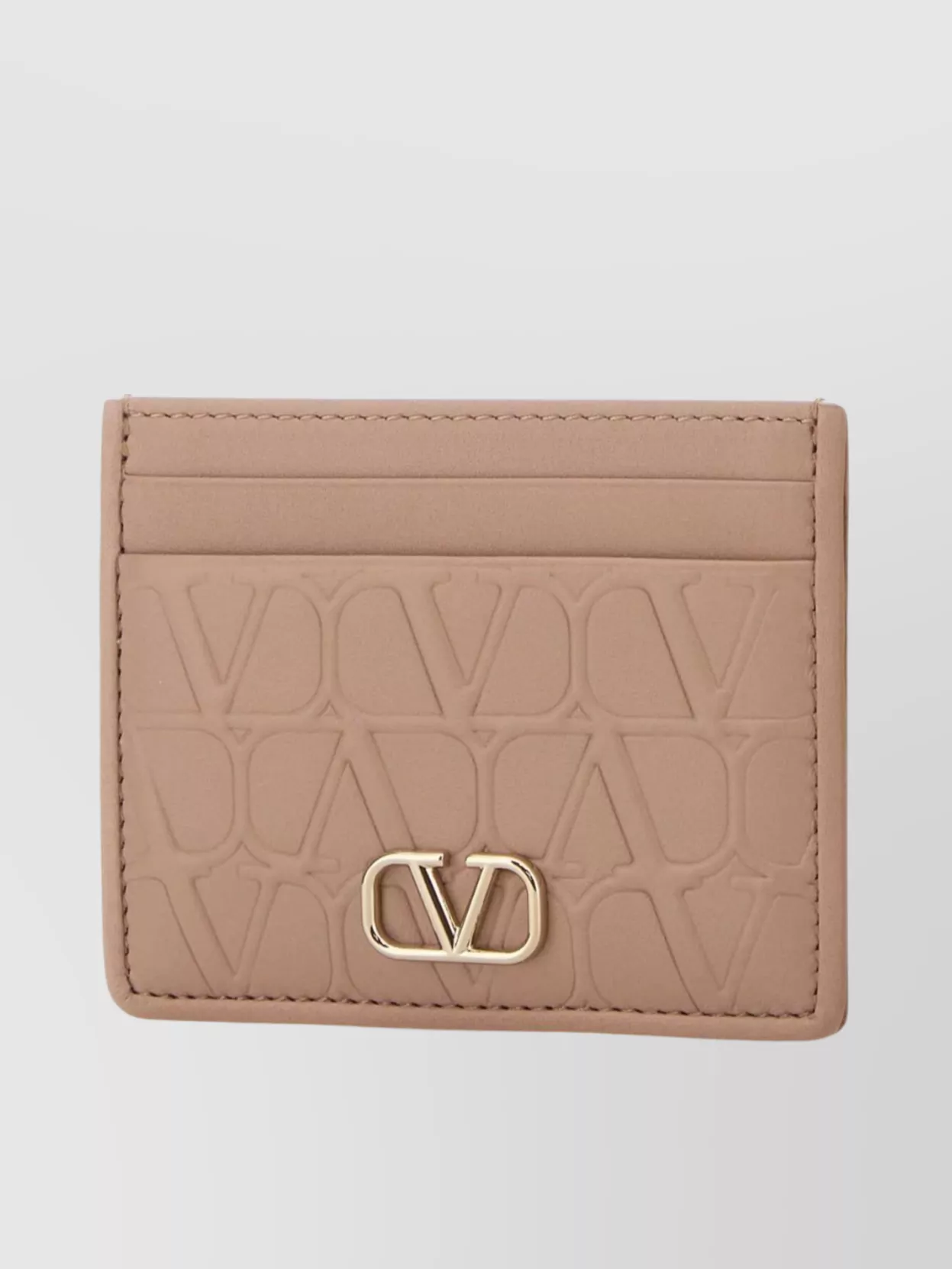 Valentino Garavani Leather Vlogo Card Holder