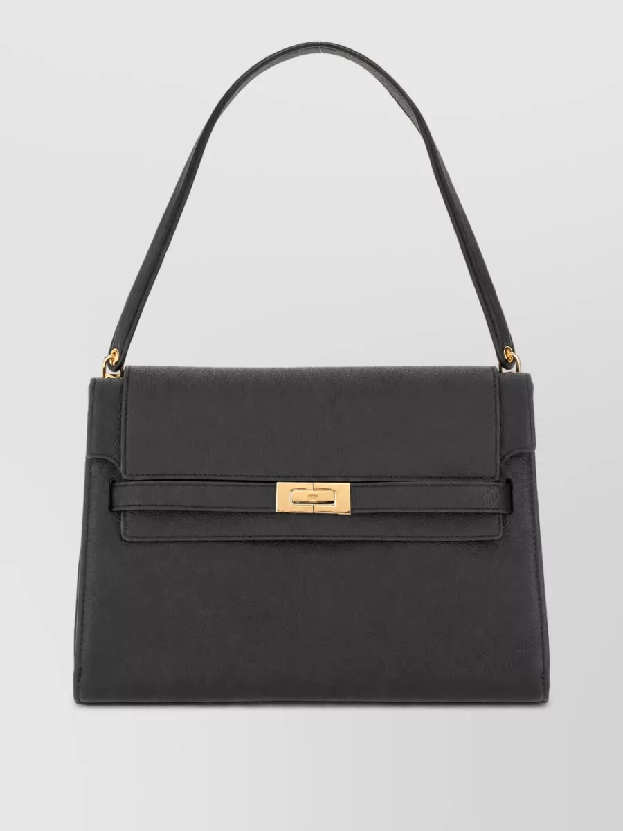 Tory Burch lee radziwill large leather clutch bag