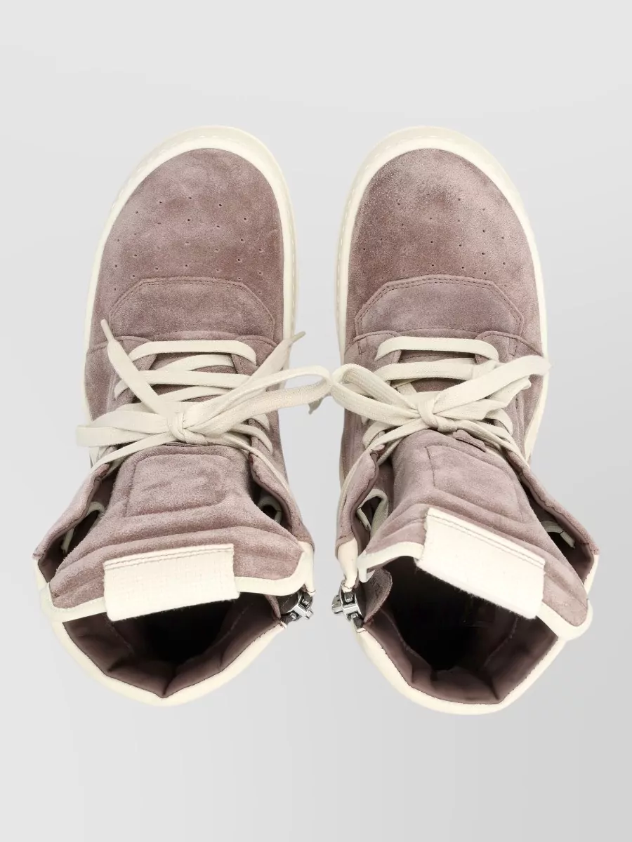 Rick Owens Leather High-Top Sneakers