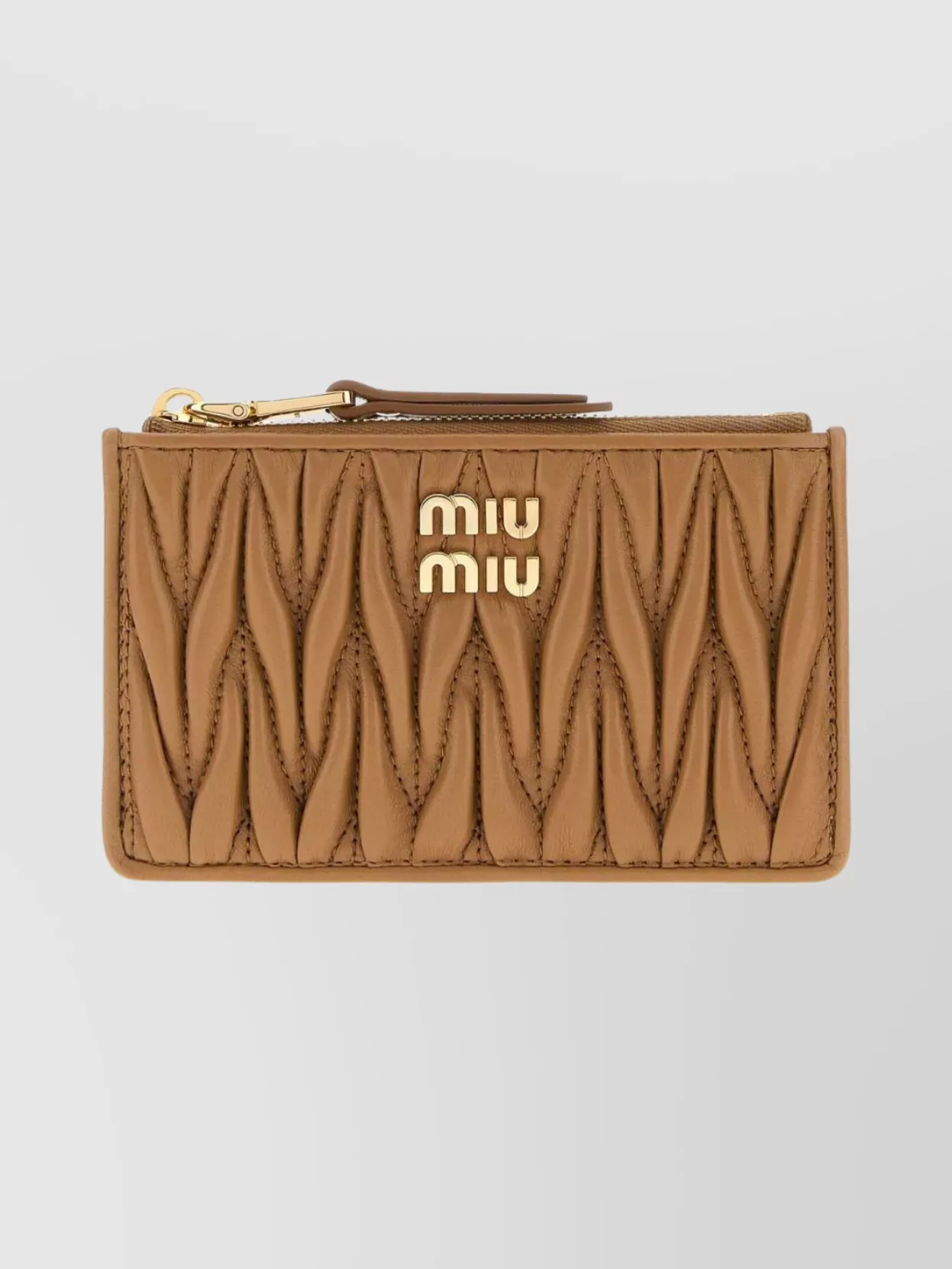 Miu Miu Nappa Leather Card Holder With Quilted Design
