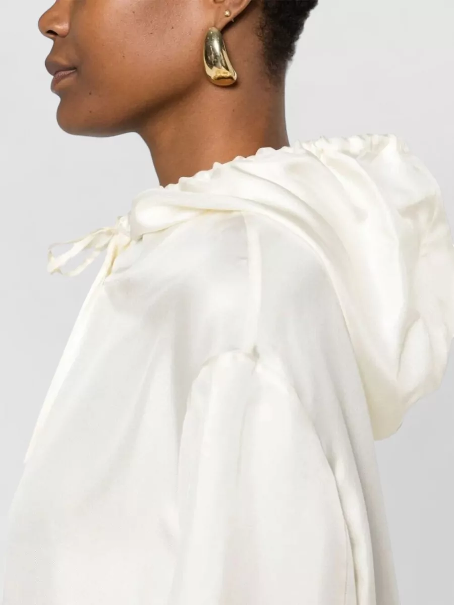 Loulou Studio Silk Hooded Blouse