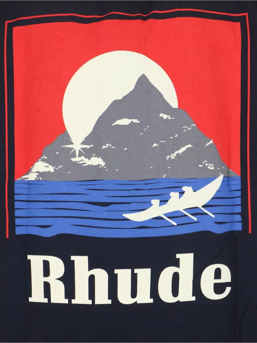 Rhude Graphic Print Crew Neck Short Sleeve T-Shirt