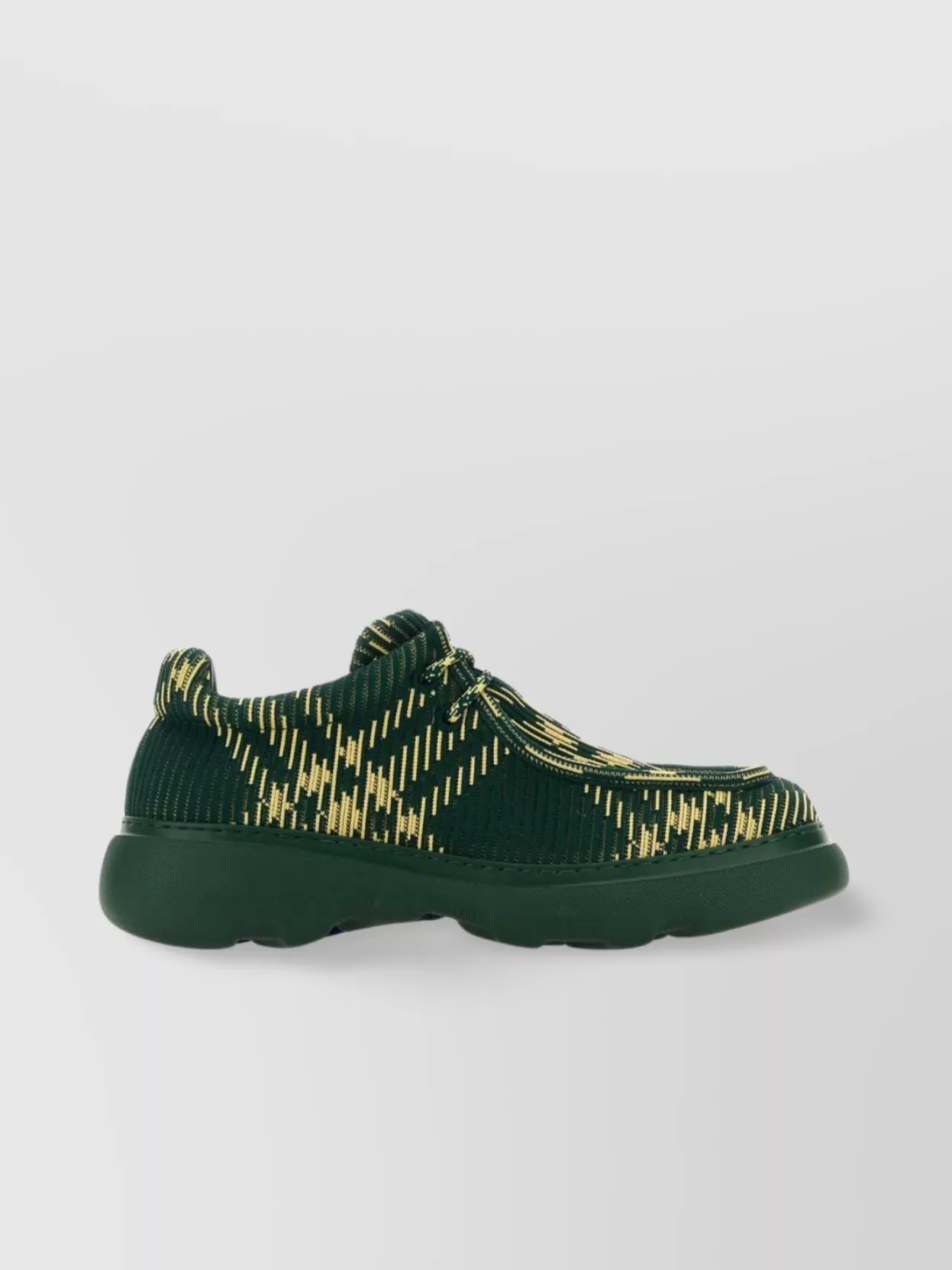 Shop Burberry Striped Lace-up Shoes With Textured Sole