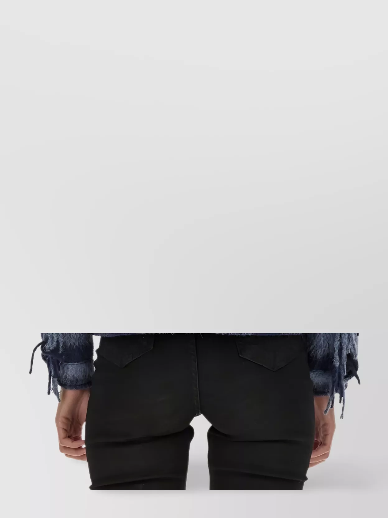 WOOLRICH CHECKED FRINGE COLLARED JACKET