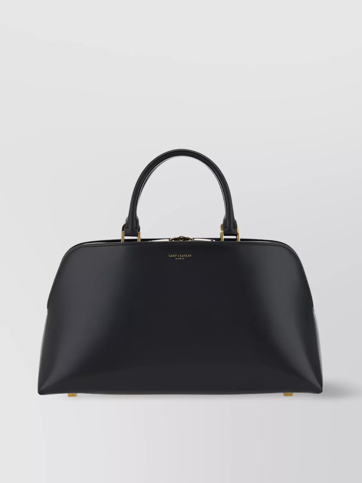 Shop Saint Laurent Calfskin Duffle Handbag Gold-tone Hardware