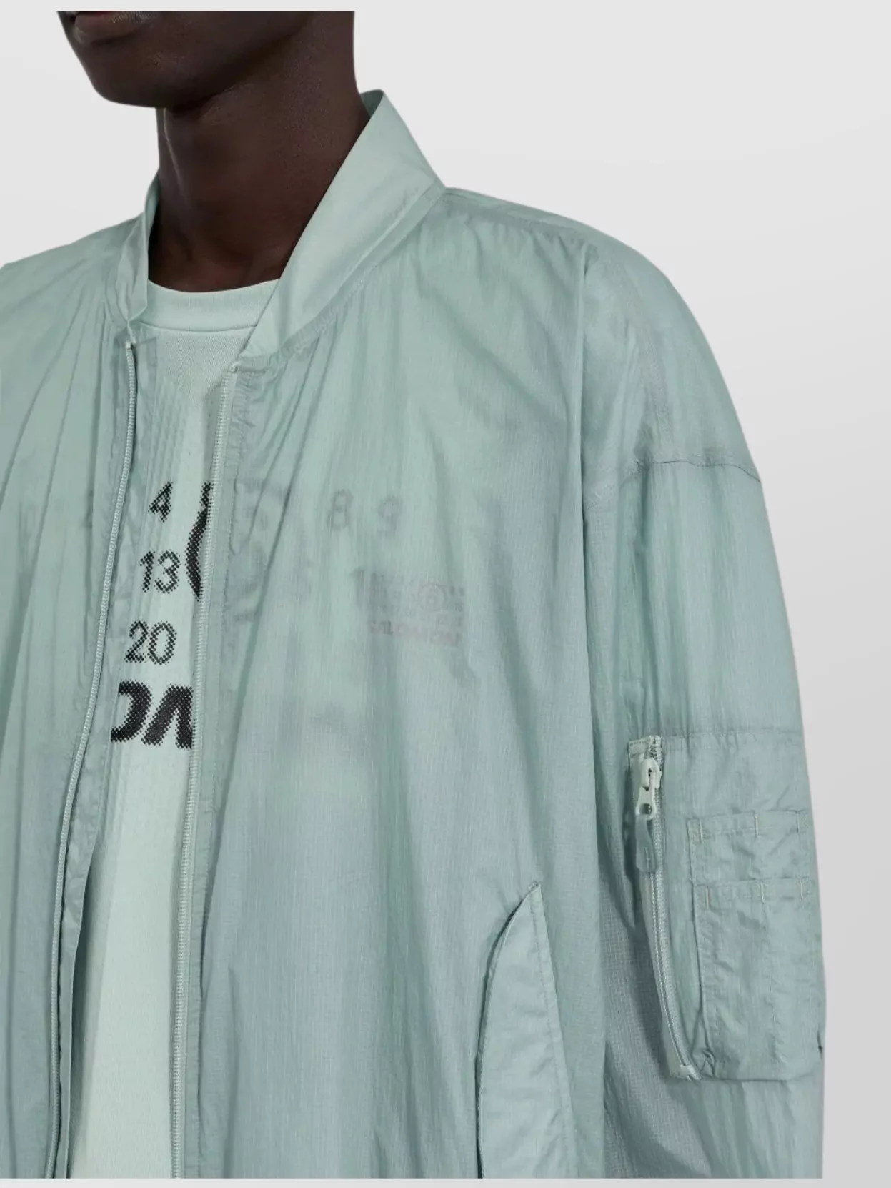 Mm6 Maison Margiela Numeric Graphic Jacket Elasticated Waist