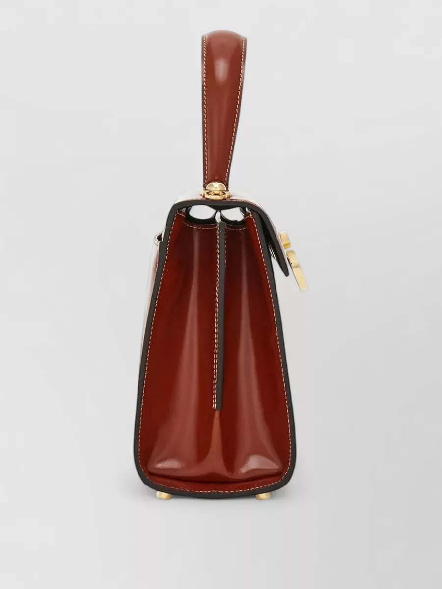 Ferragamo Studio Bag Small Leather Top Handle Bag