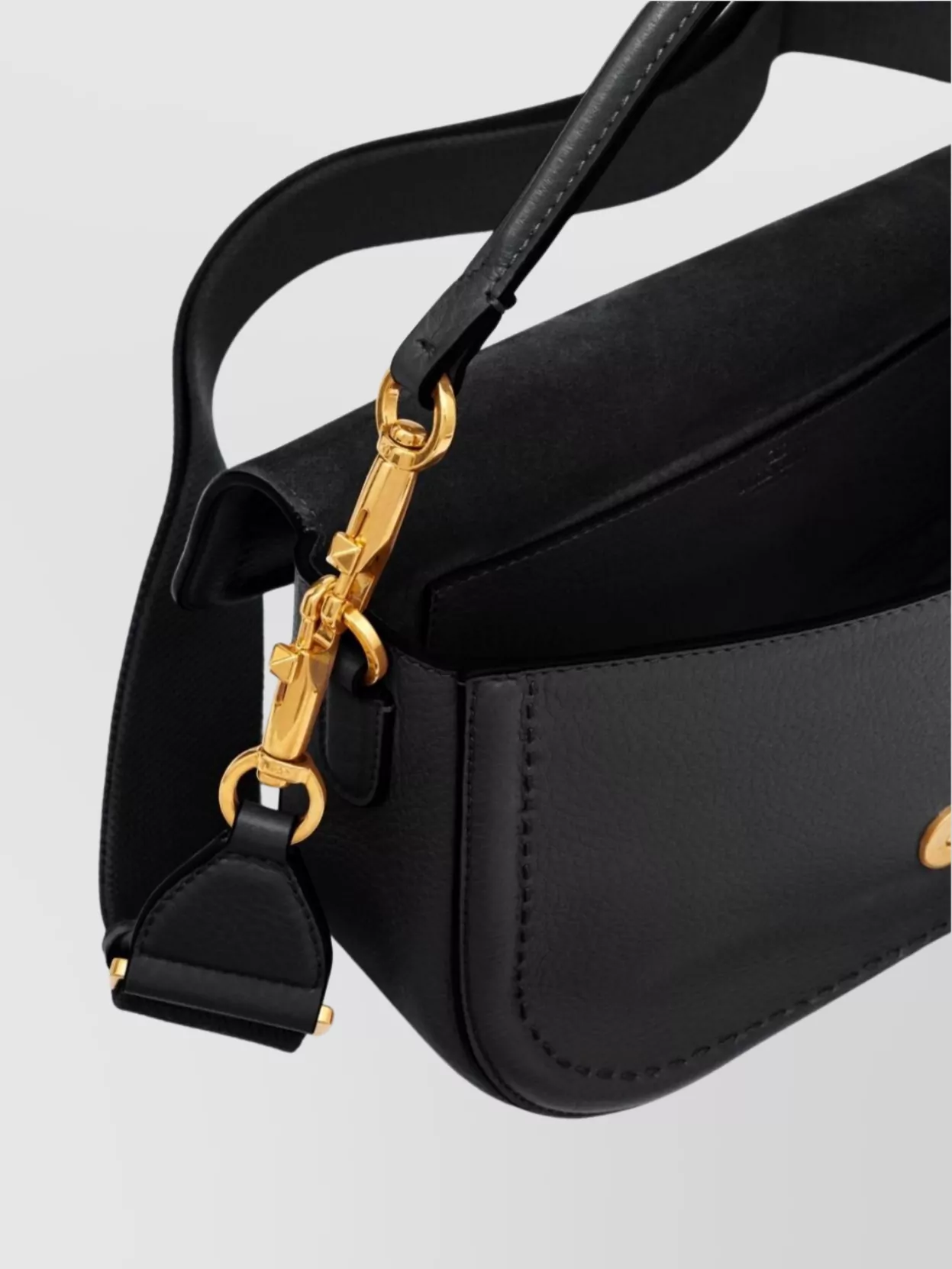 Valentino Garavani Leather Shoulder Bag With Adjustable Strap