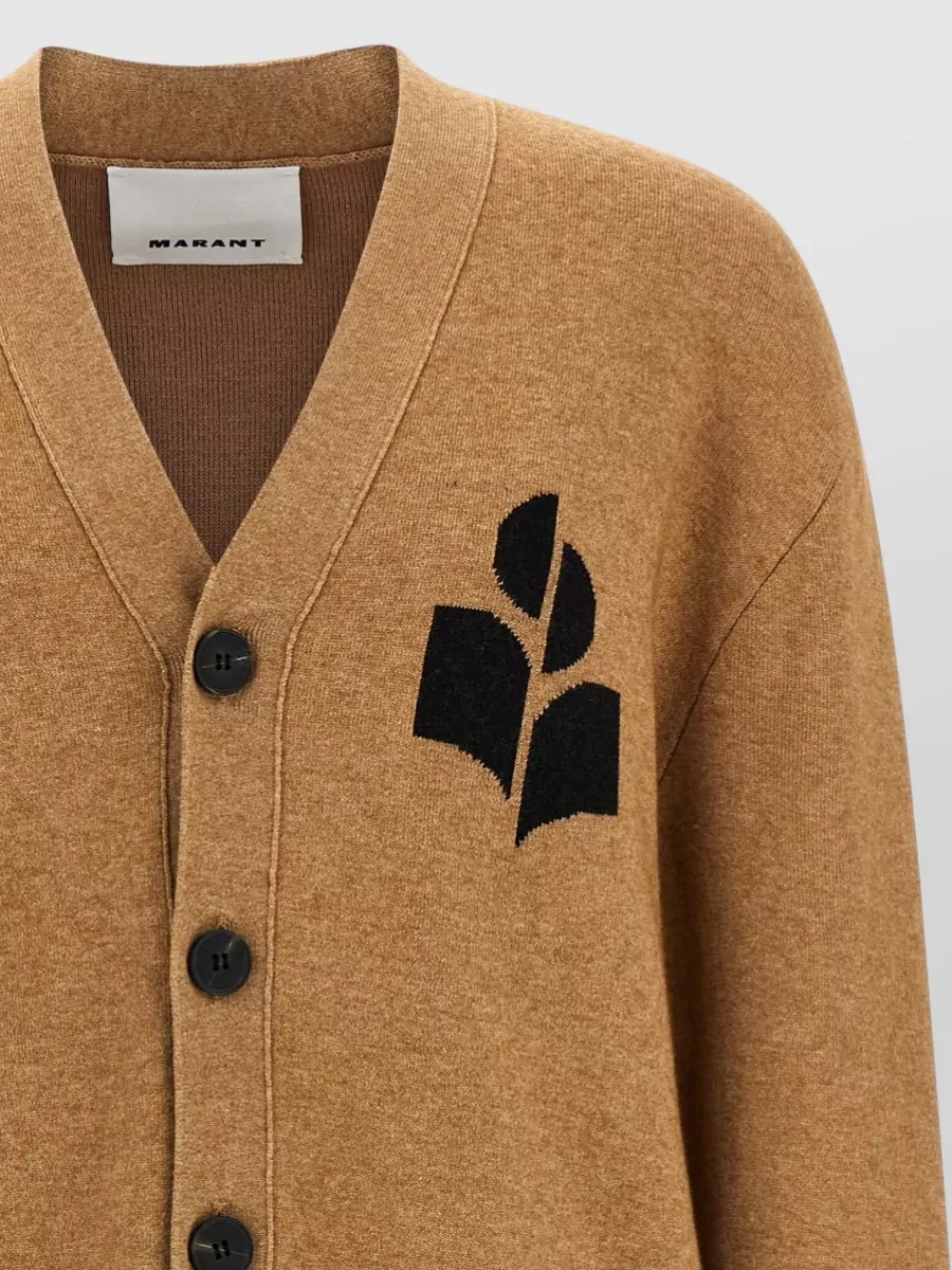 Isabel Marant Curtis V-Neck Long-Sleeve Cardigan