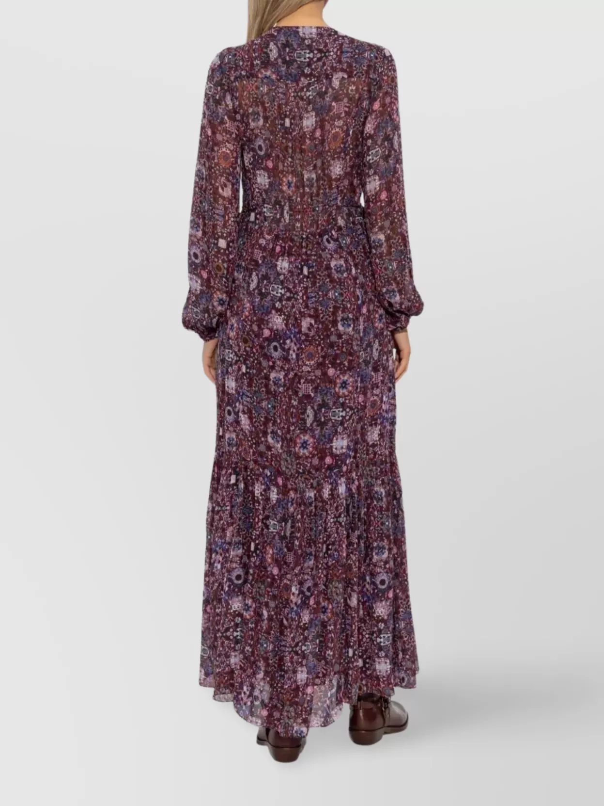 Isabel Marant Etoile Long Floral Printed Crepe Dress