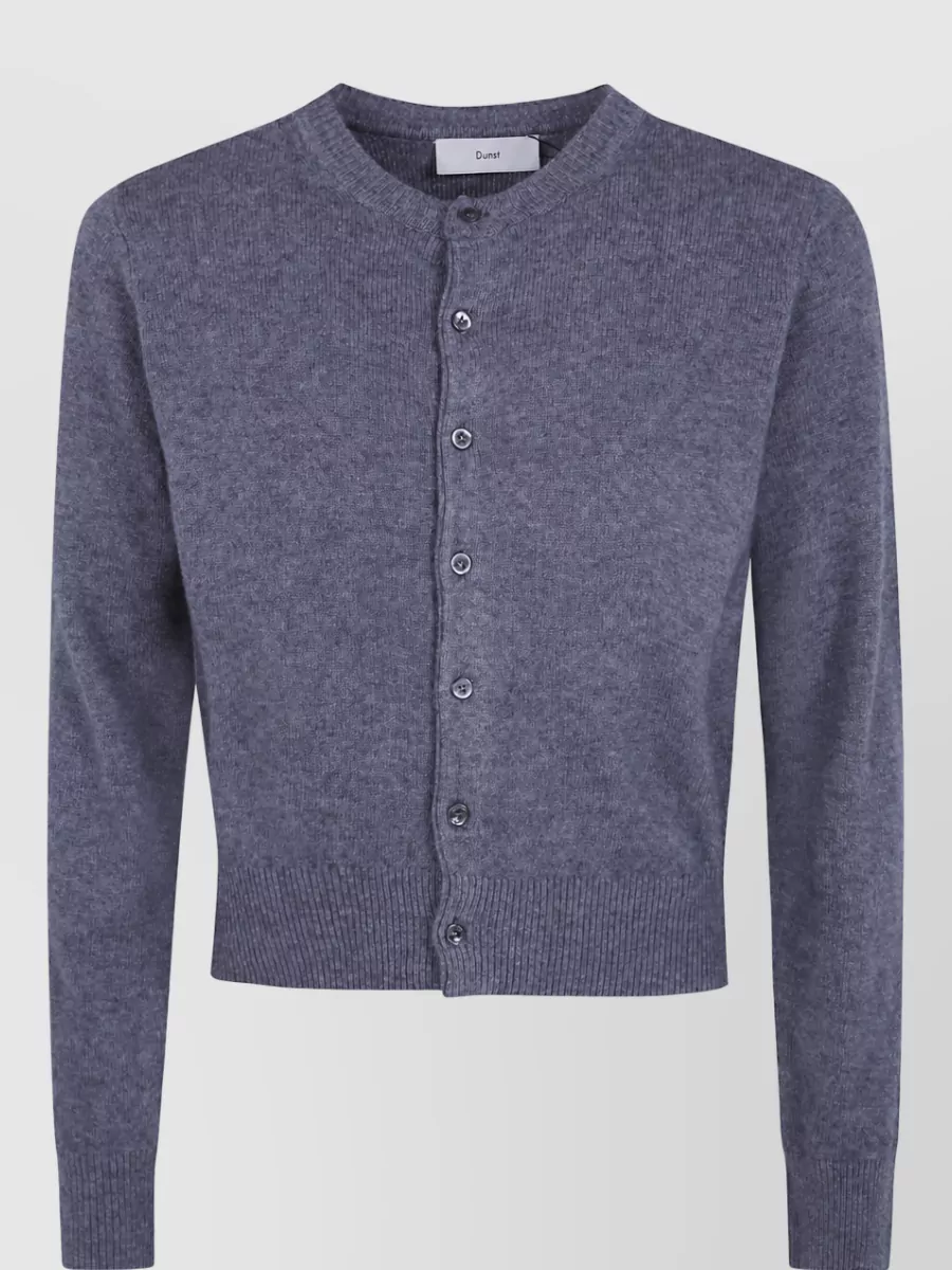 Dunst cashmere wool crewneck knit cardigan