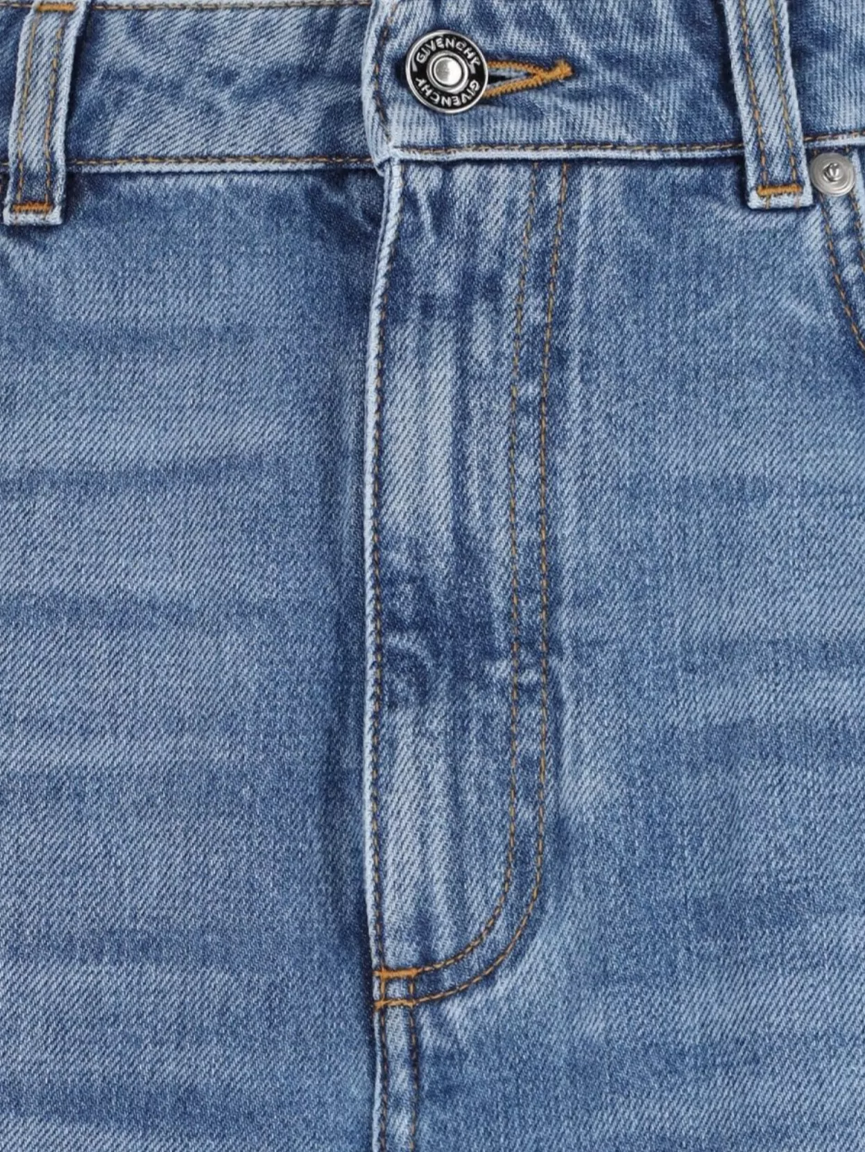 Givenchy Wide-Leg Five-Pocket Belt Loops Back Patch