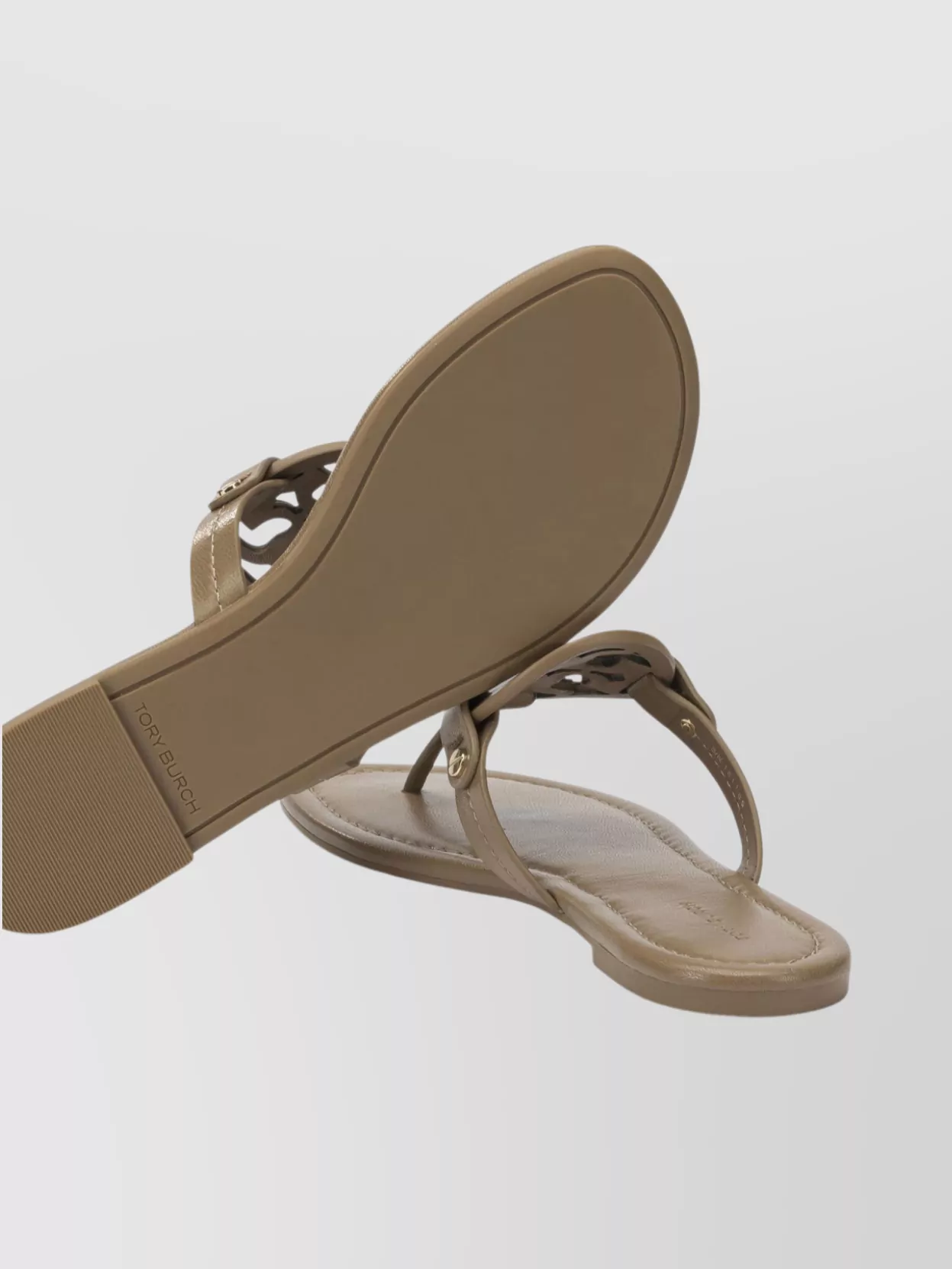 Tory Burch Open Toe Flat Sole Thong Strap Sandals