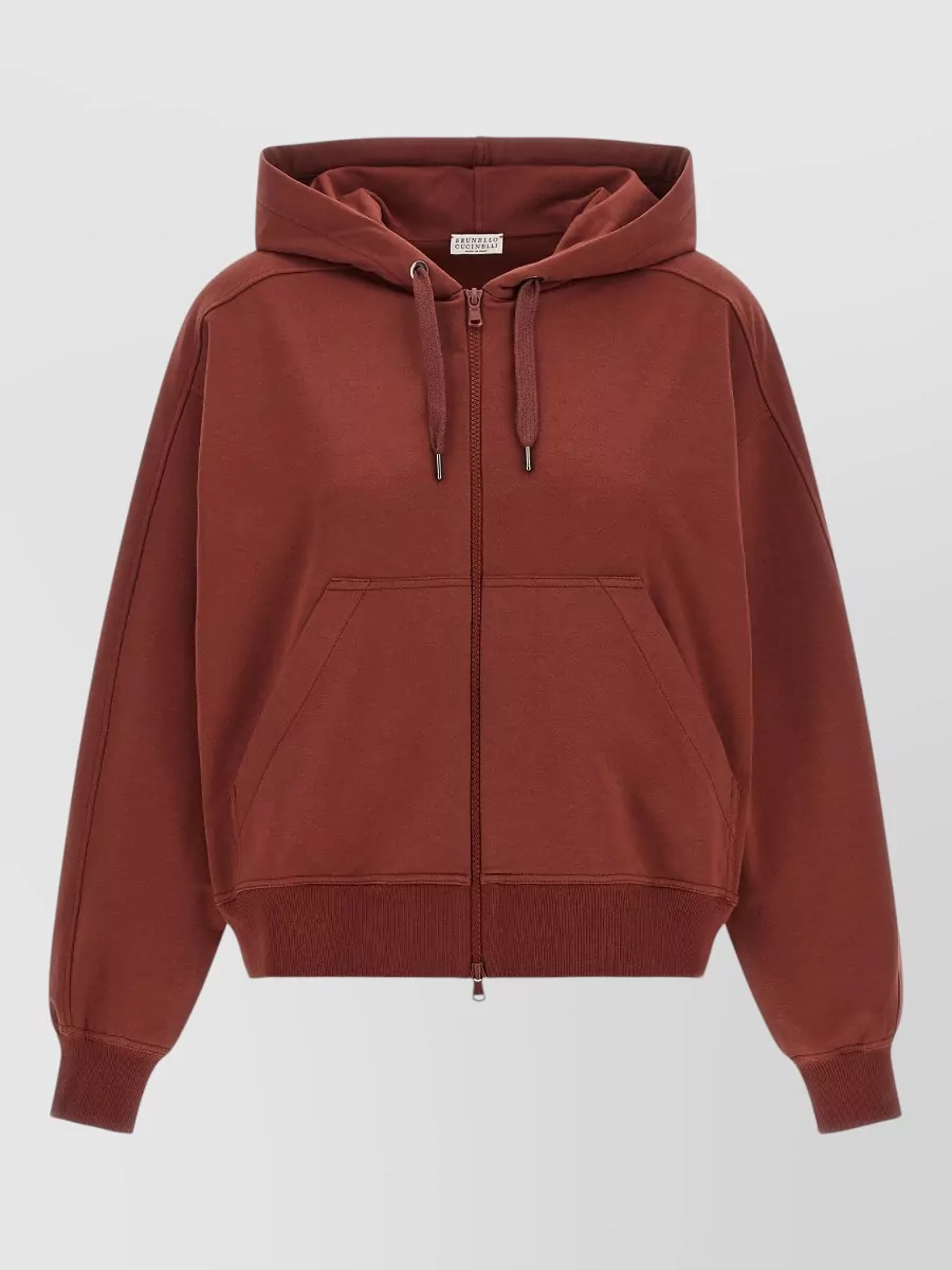Brunello Cucinelli Cotton jersey zip hoodie