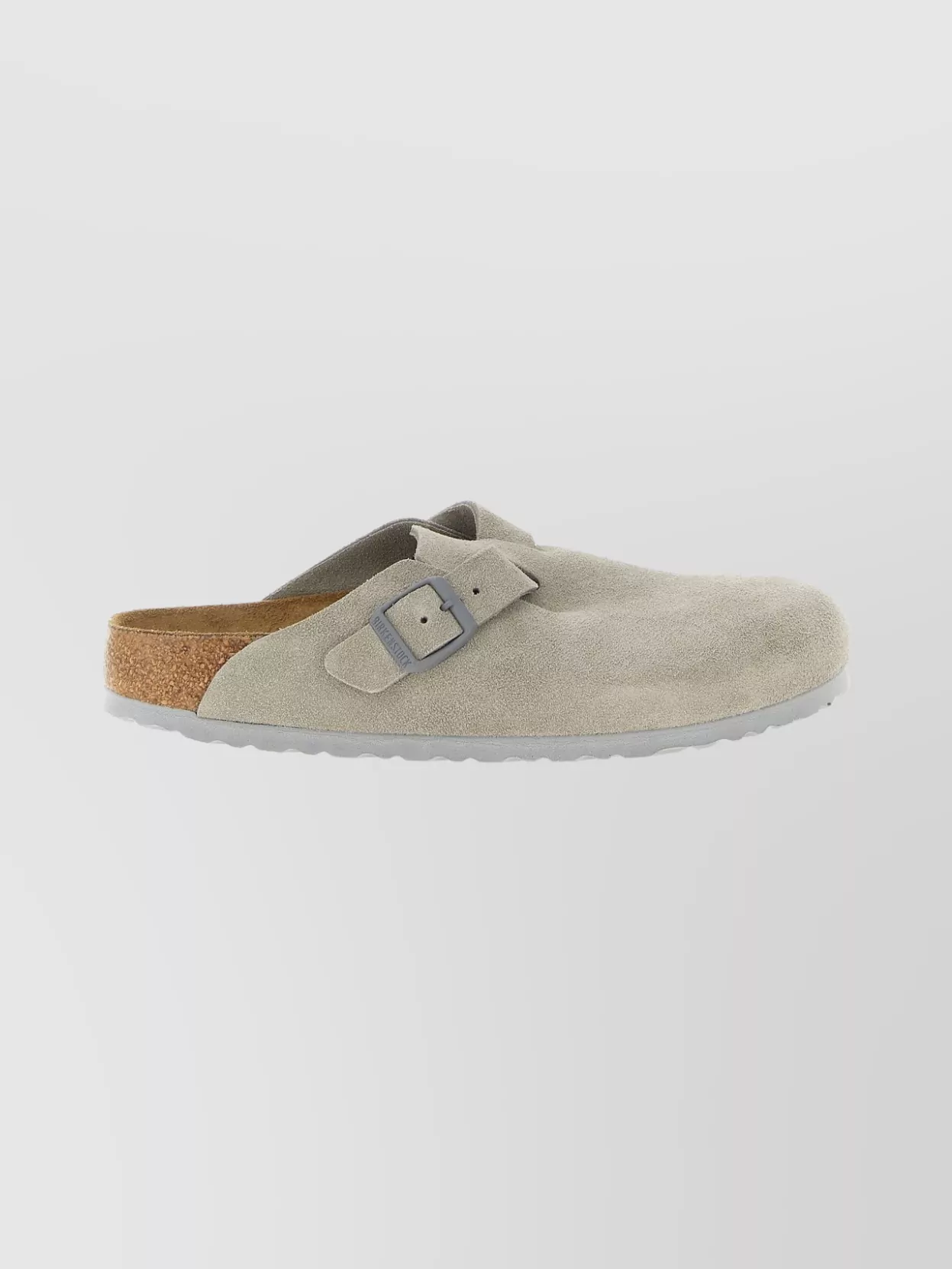 Birkenstock Suede Mules With Buckle And Rubber Sole