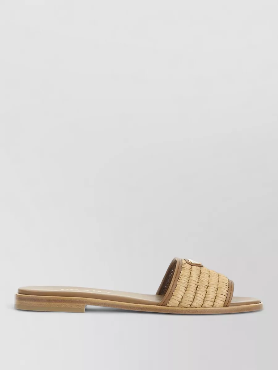Prada raffia slides