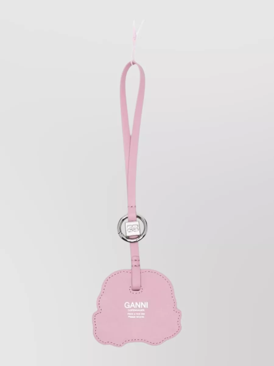 Ganni crystal-embellished crab keychain