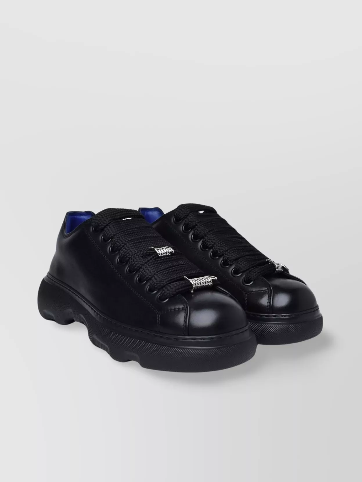 Shop Burberry Chunky Sole Round Toe Sneakers
