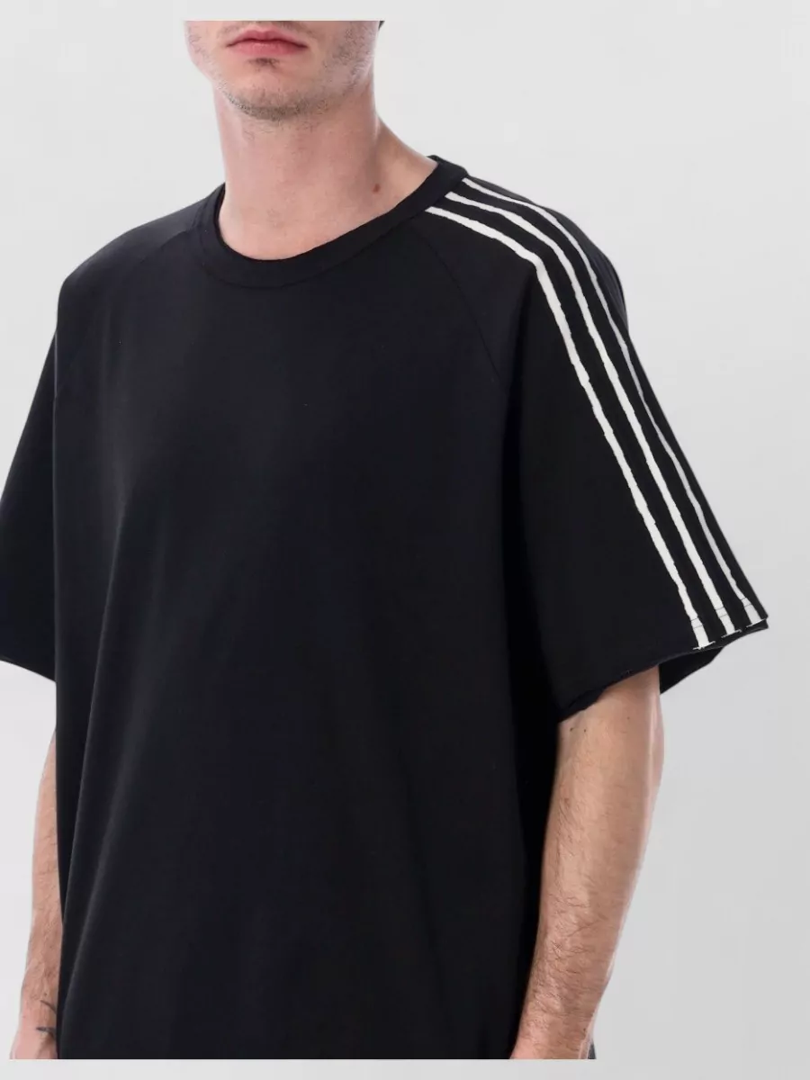 Y-3 Short Sleeve Crew Neck Striped T-Shirt
