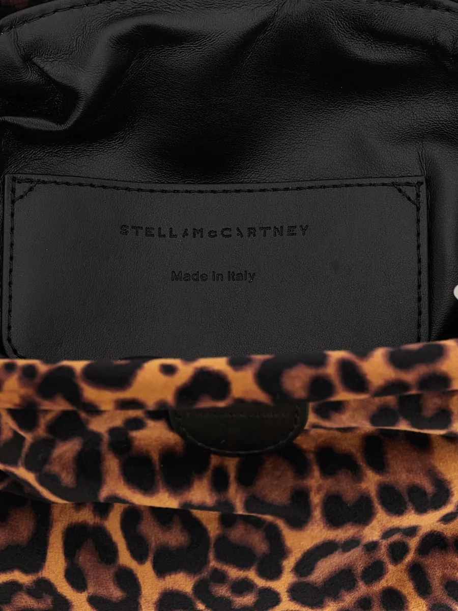 Stella Mccartney Falabella Soft Velvet Leopard-Print Clutch Bag