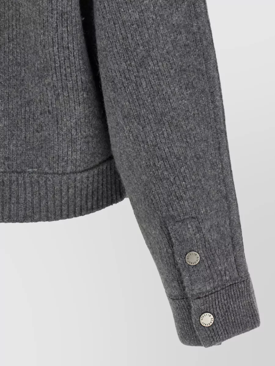 Guest In Residence Cashmere Wool Ribbed Bomber Jacket