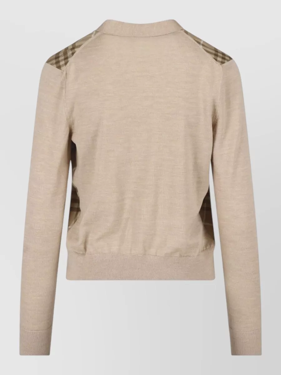 Burberry Silk Blend Crewneck Fitted Jacket