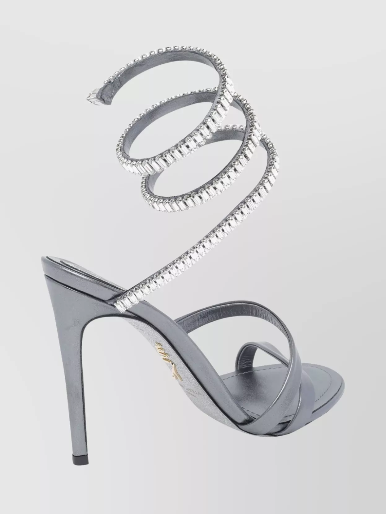 Rene Caovilla Heeled Sandals With Crystal Spiral Design