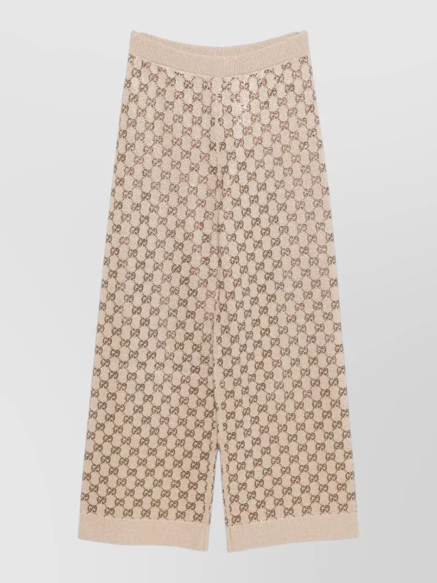 Gucci cashmere high-rise wide-leg trousers