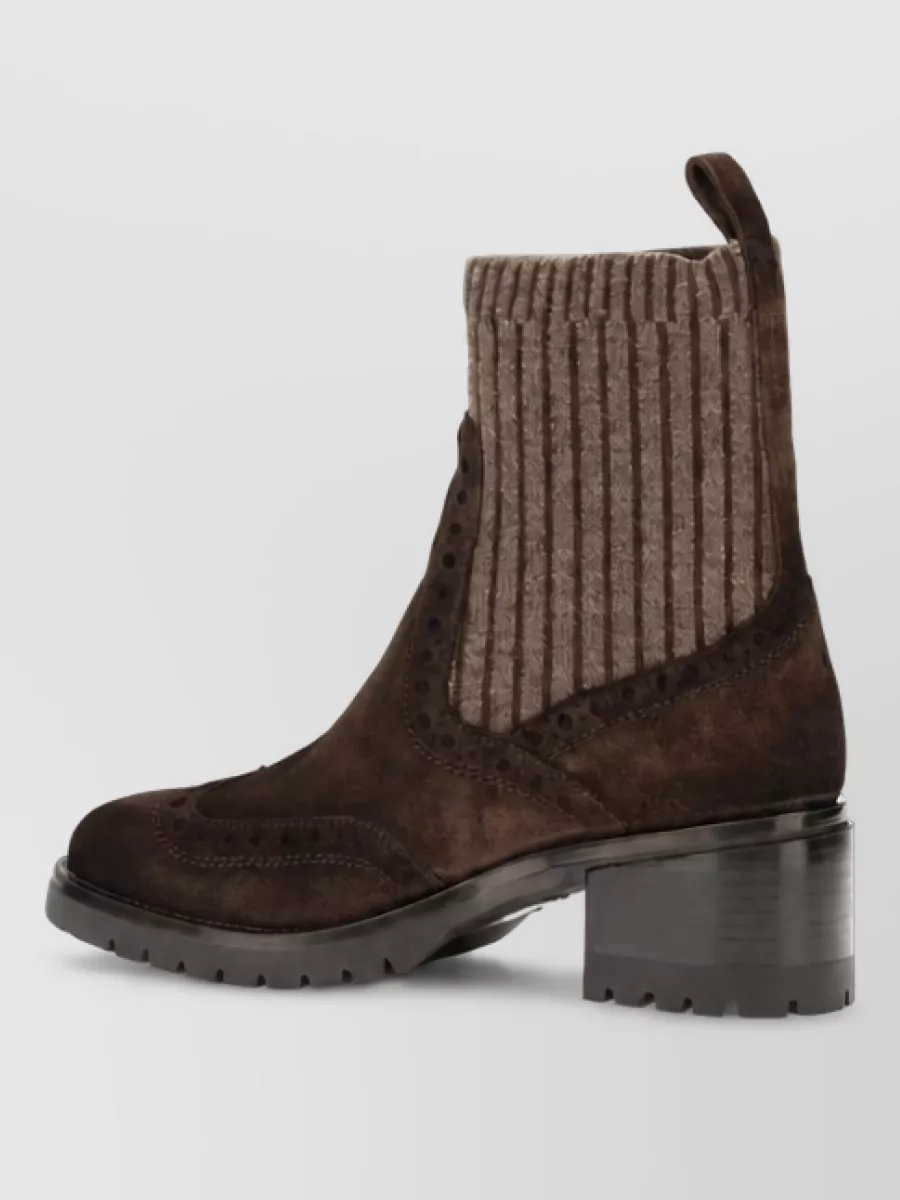 Santoni Suede Ankle Lace-Up Boots
