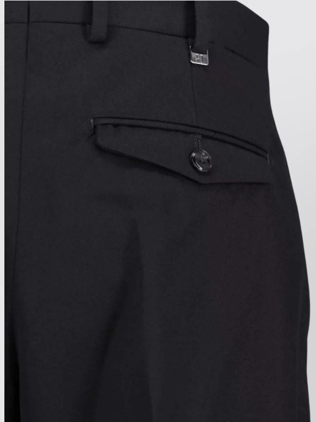 Pt Torino Straight Trousers With Belt Loops And Pockets