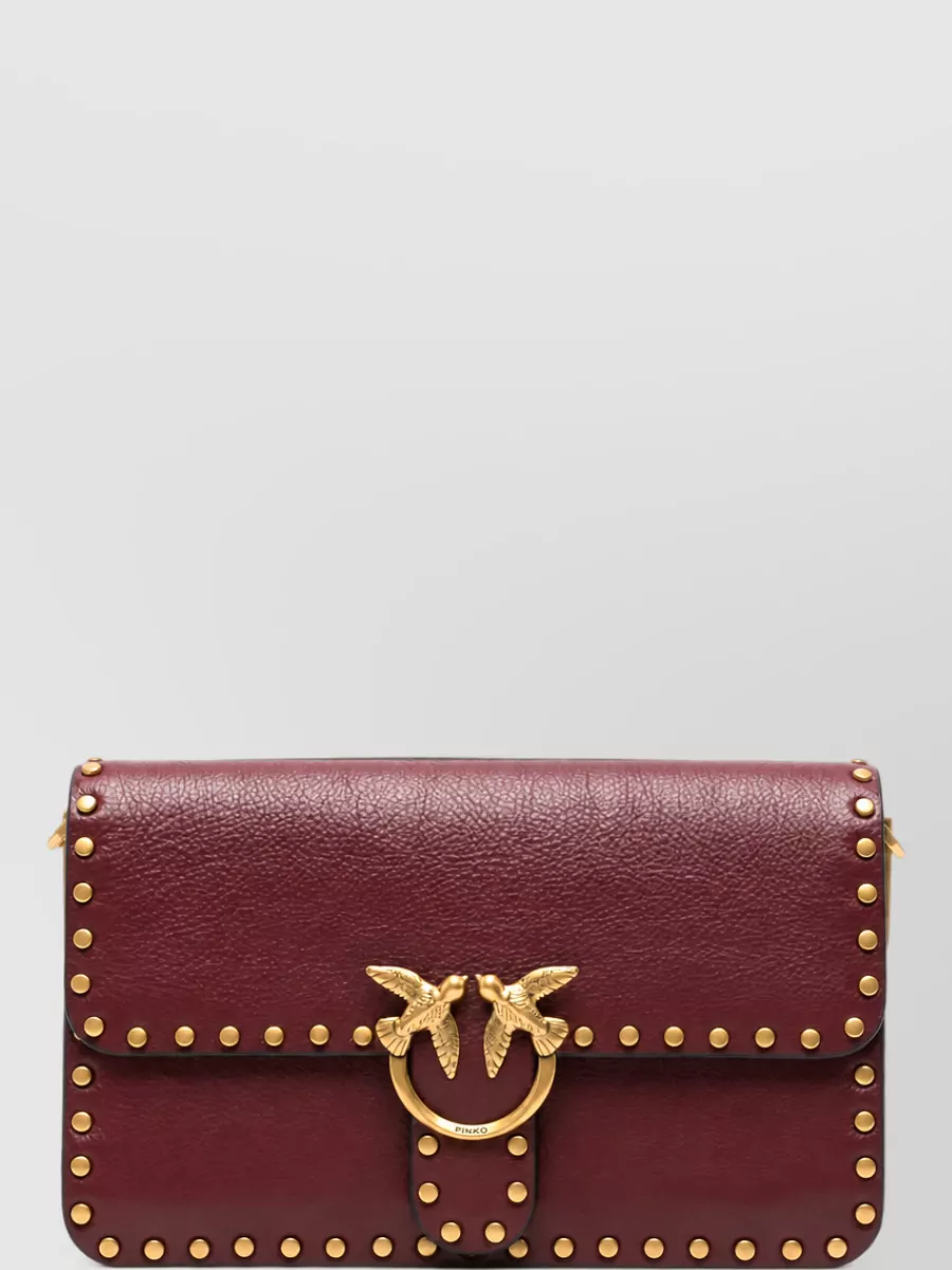 Pinko Love bon bon silk clutch bag