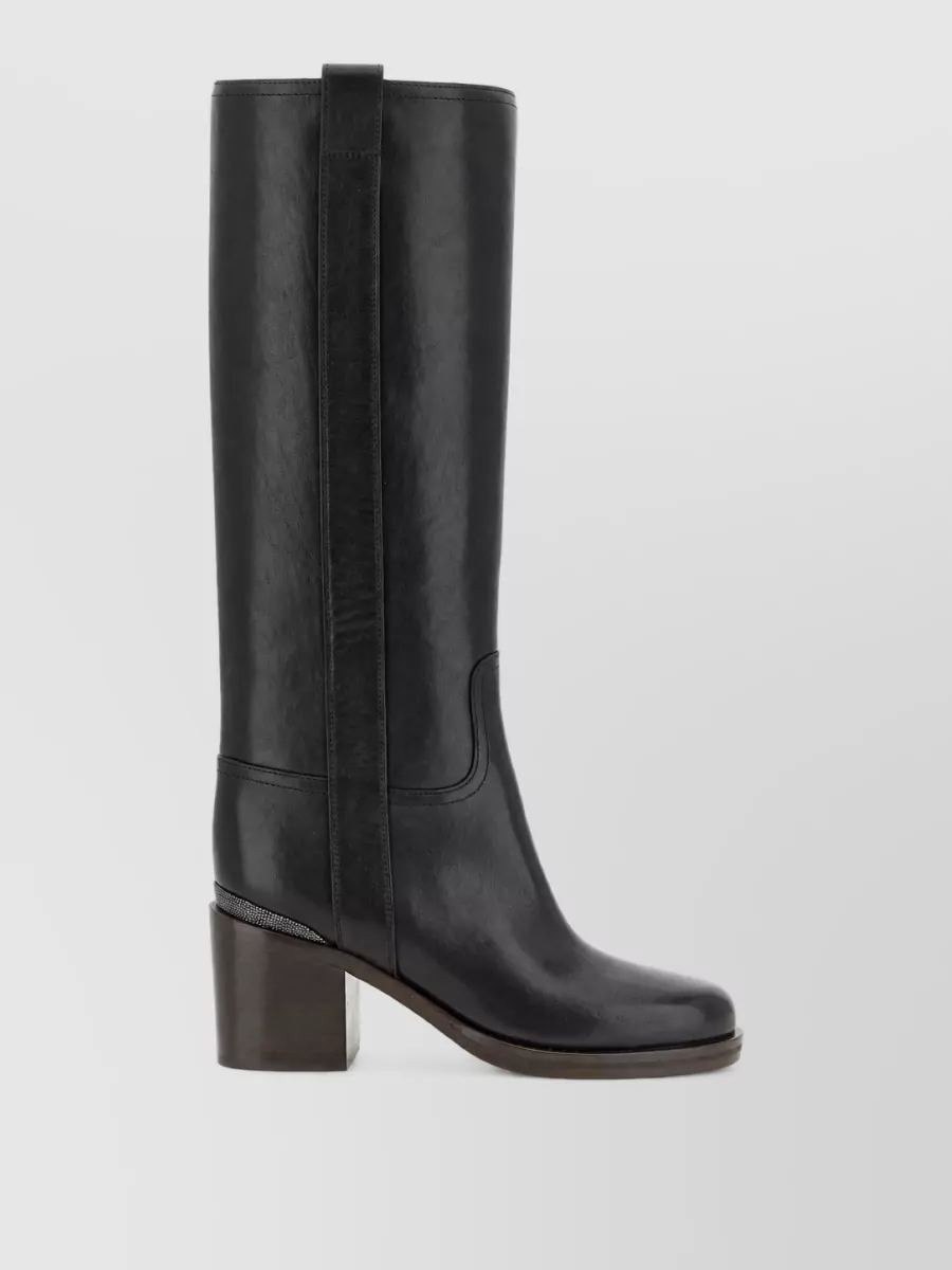 Brunello Cucinelli Leather Riding Boots