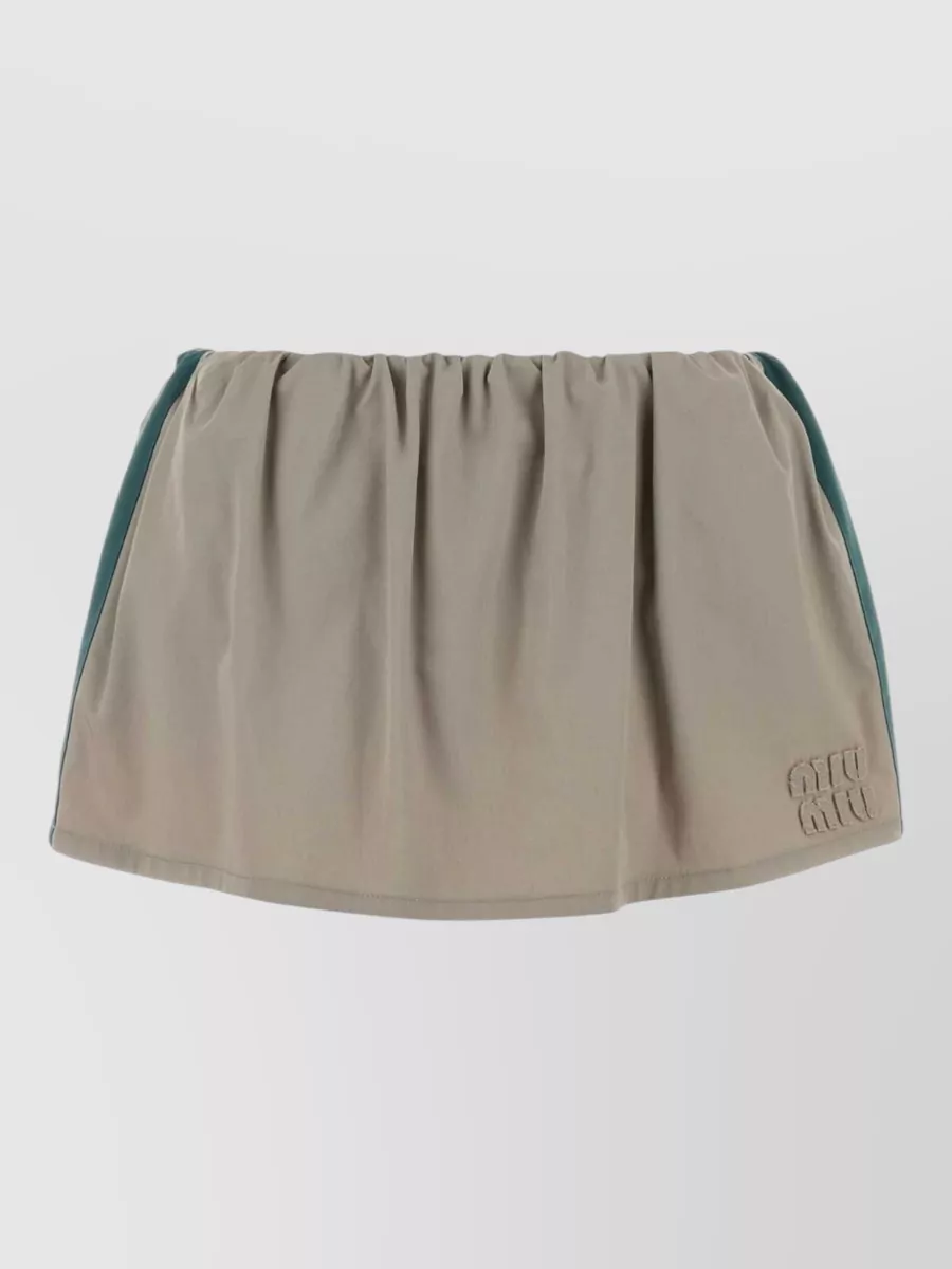 Miu Miu Cotton twill mini skirt