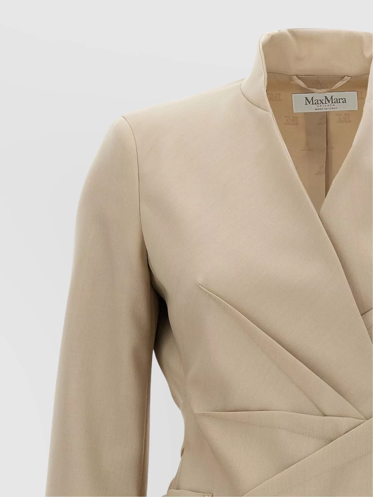 MAX MARA TAILORED BLAZER WITH BELTED WAIST AND POCKETS