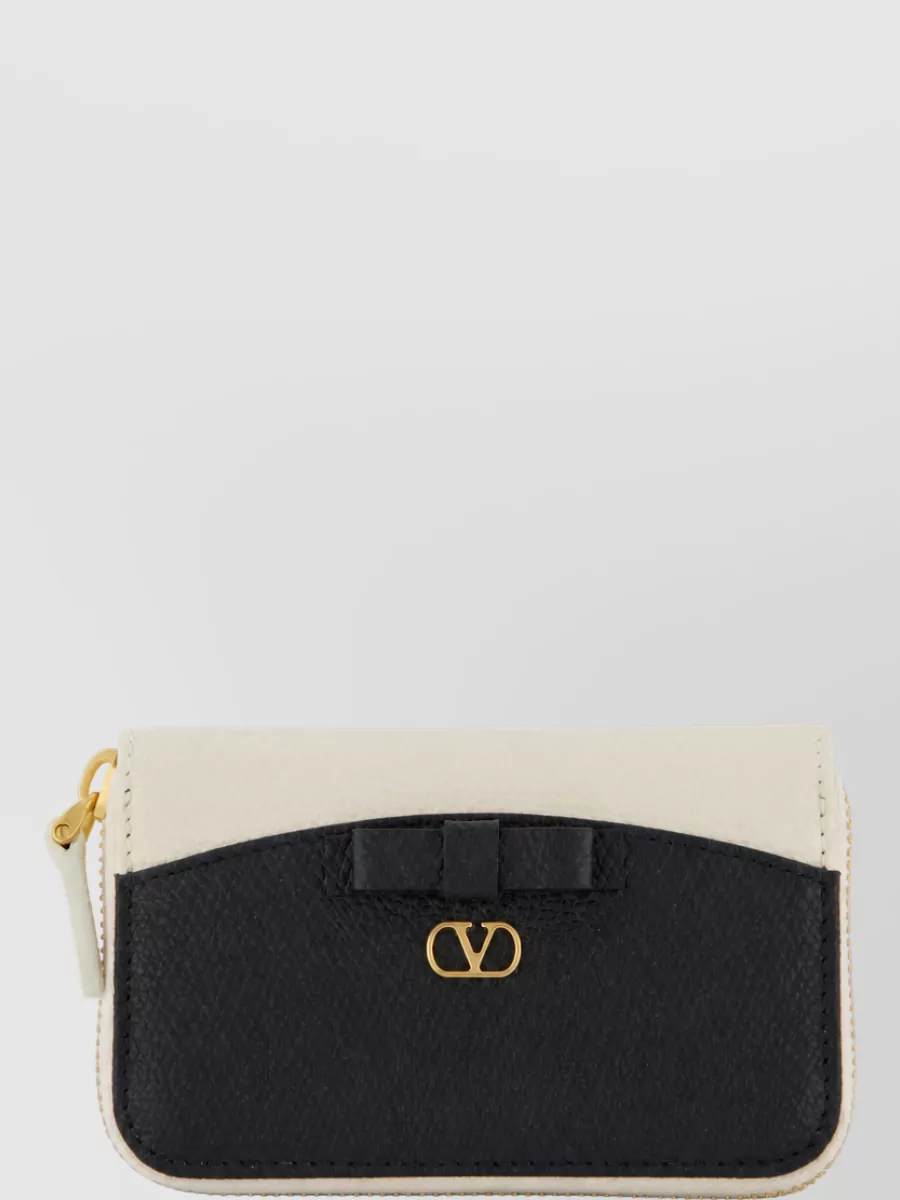 Valentino Garavani leather grained zip-around wallet